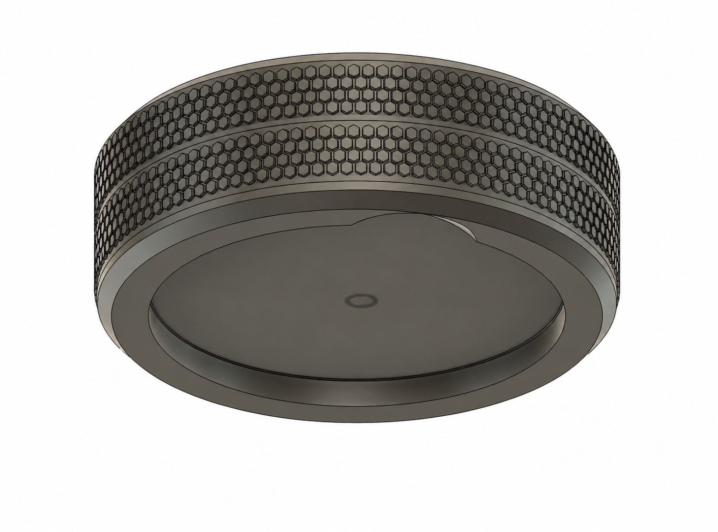 The flush snap-off base of the MARLO tin, with a thumb relief
